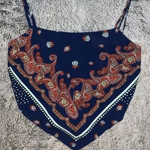 Pacsun LA Hearts bandana tie top